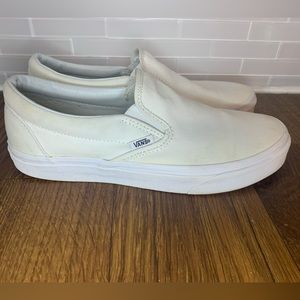 Vans White Slip On Shoes Women’s Size 10